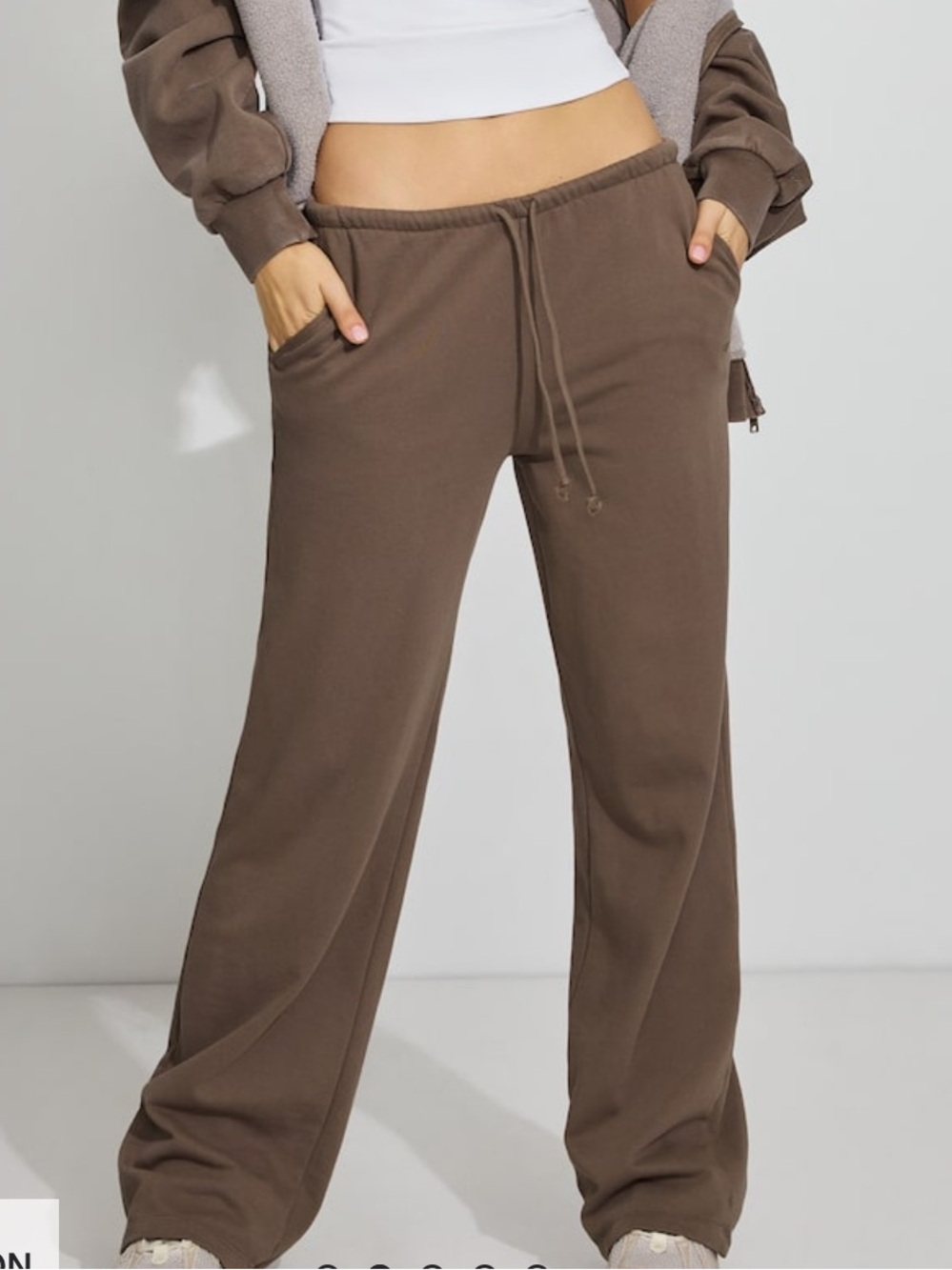 Garage LOW RISE Slouch Thin waistband wide leg sweatpants